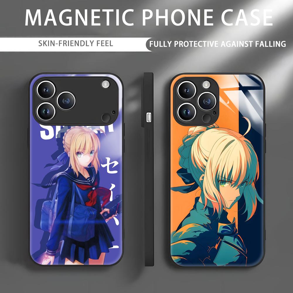 Apple Iphone 15 - Funda de teléfono Anime Fate S-Saber